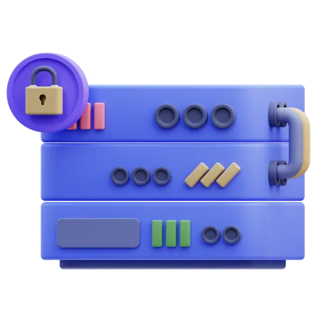 Sicherer Server  3D Icon