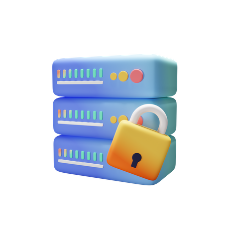 Sicherer Server  3D Icon