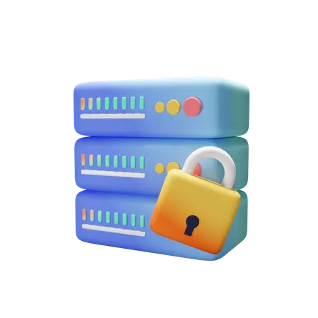 Sicherer Server  3D Icon