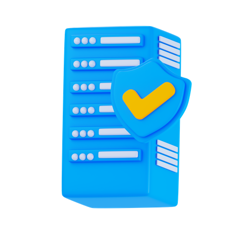 Sicherer Server  3D Icon