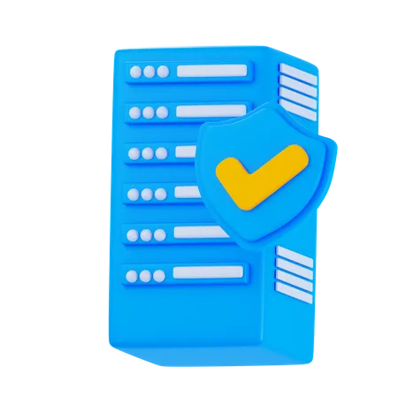 Sicherer Server  3D Icon