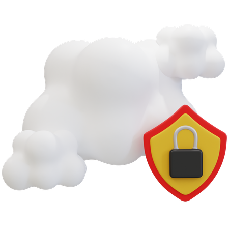 Sicheres Cloud-Computing  3D Icon