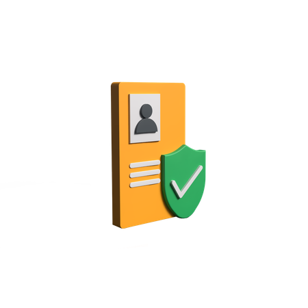 Sicheres Dokument  3D Icon