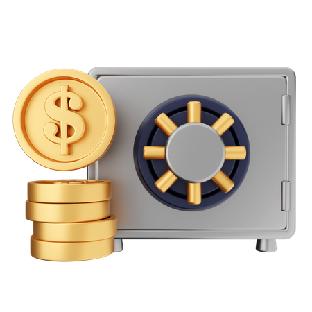 Sicheres Geld  3D Icon