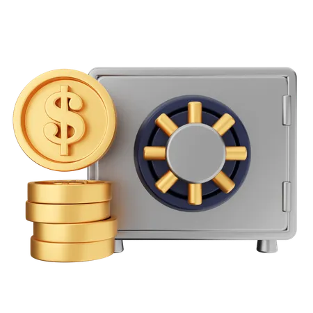 Sicheres Geld  3D Icon