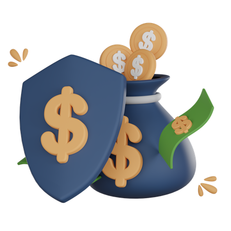 Sicheres Geld  3D Icon