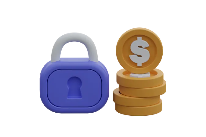 Sicheres Geld  3D Icon