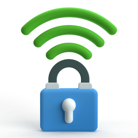 Sicheres Internet  3D Icon