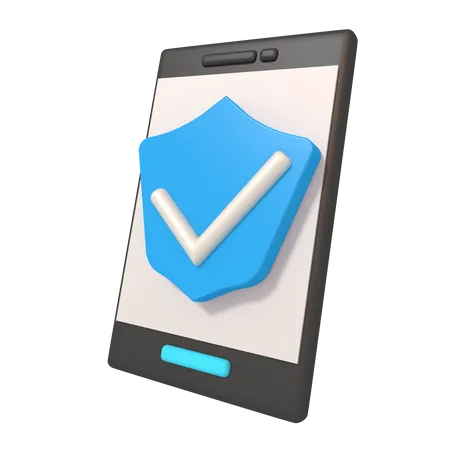 Sicheres Handy  3D Icon