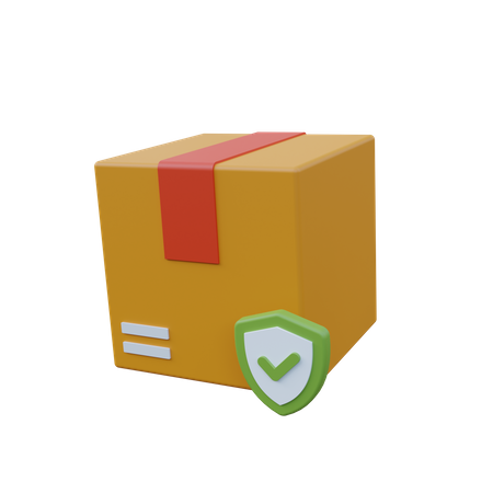 Sicheres Paket  3D Icon