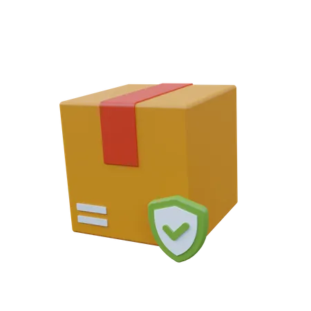 Sicheres Paket  3D Icon