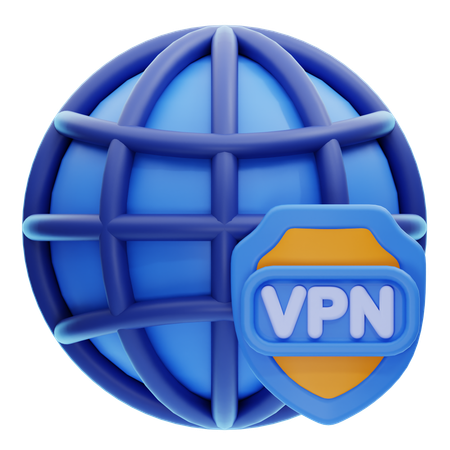 Sicheres VPN  3D Icon