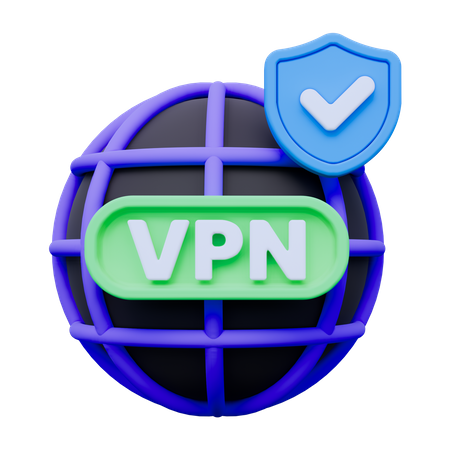 Sicheres VPN  3D Icon