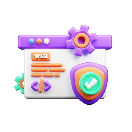 Sicheres Web  3D Icon