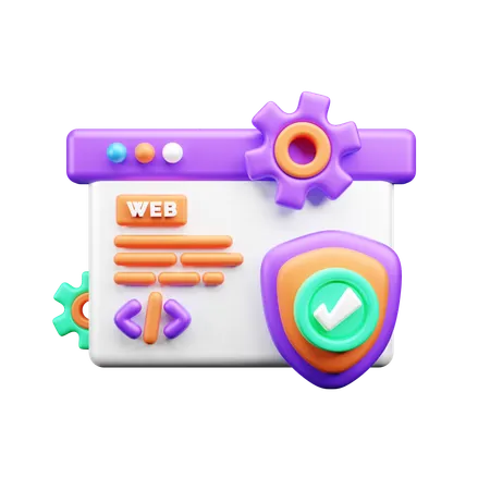 Sicheres Web  3D Icon