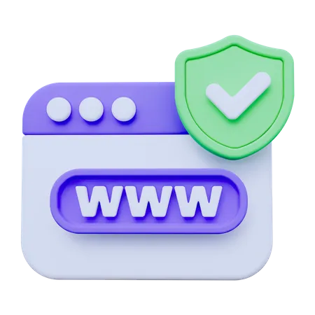 Sicheres Web  3D Icon