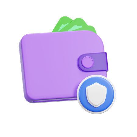 Sicherheitsbrieftasche  3D Icon