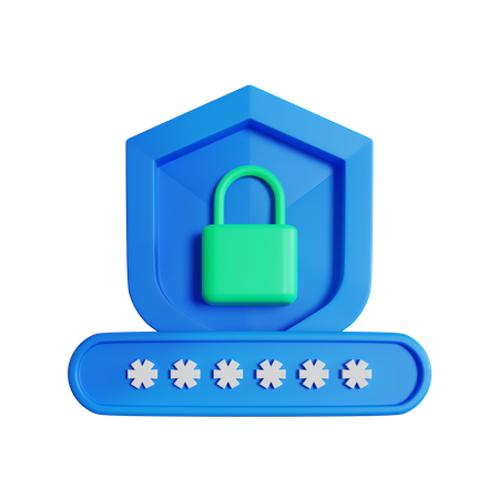 Sicherheits-Login  3D Icon