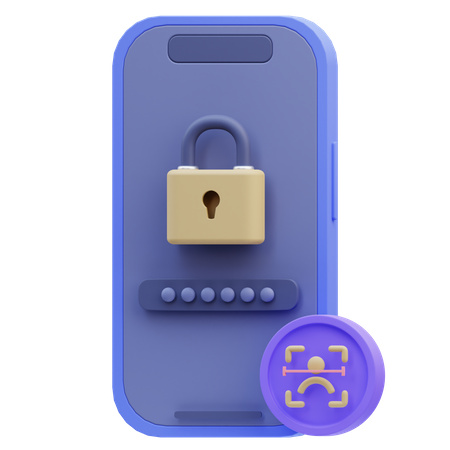Sicherheits-Gesichts-ID  3D Icon