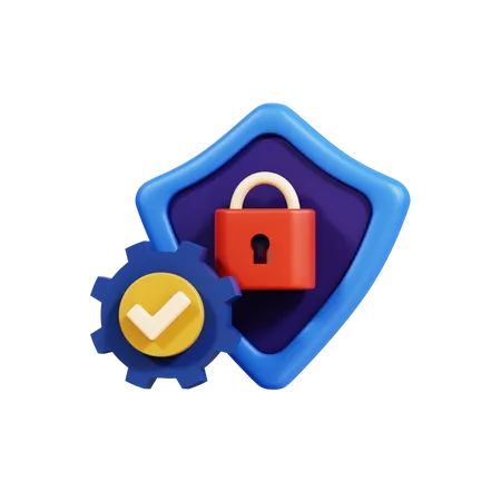 Sicherheitsmanagement  3D Icon