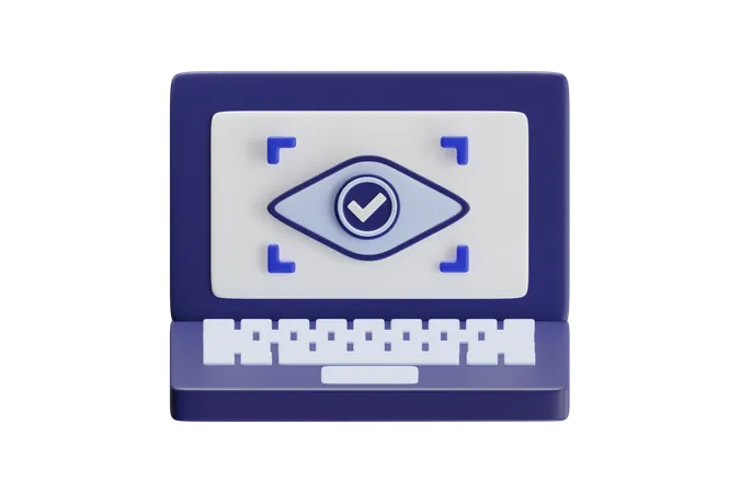 Sichtbarer Laptop  3D Icon