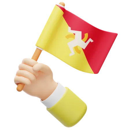 Sicily Flag  3D Icon