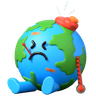 sick earth emoji 3d