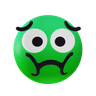 emoji sick 3d logo