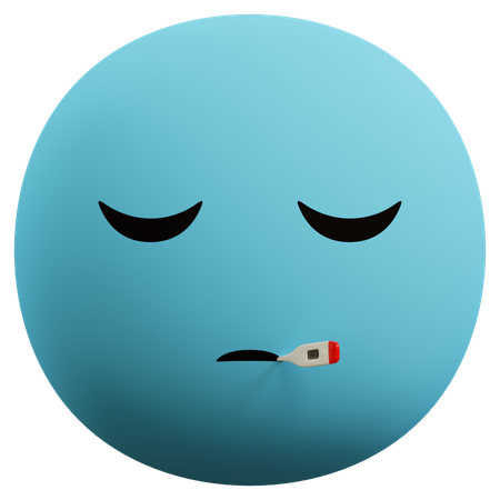 Sick Emoticon  3D Icon