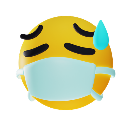 Sick Flu Emoji  3D Icon