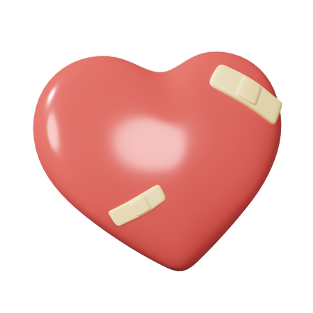 Sick Heart  3D Icon