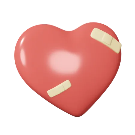 Sick Heart  3D Icon