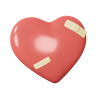 3d sick heart logo