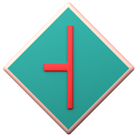 Side Road  3D Icon