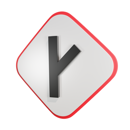 Side Road Diagonal  3D Icon