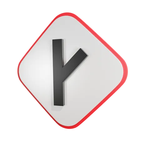 Side Road Diagonal  3D Icon