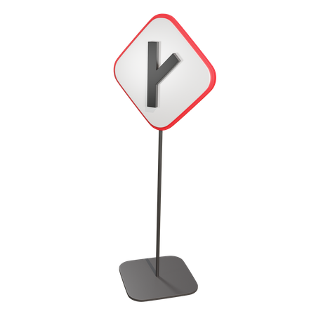 Side Road Diagonal  3D Icon