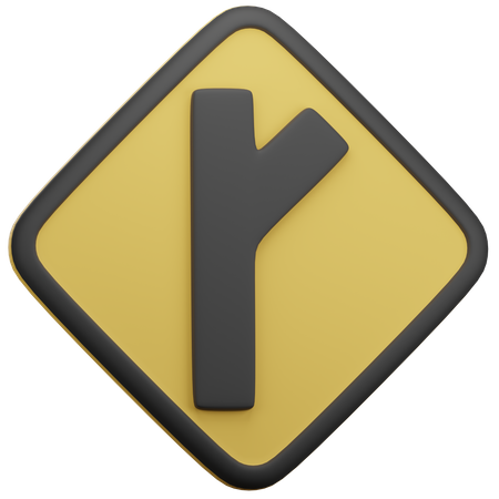 Side Road Diagonal  3D Icon