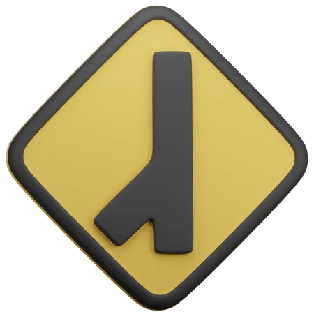 Side Road Diagonal  3D Icon