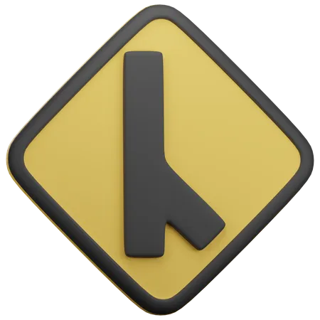 Side Road Diagonal  3D Icon