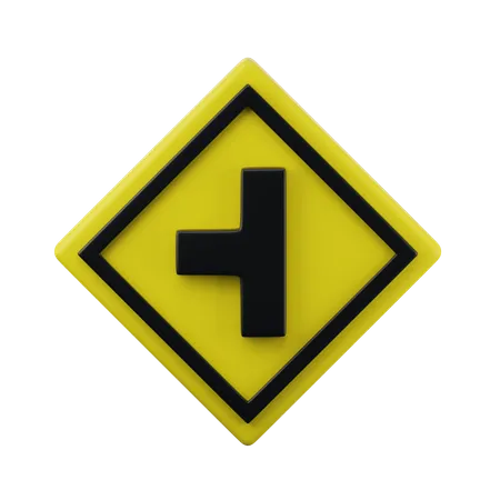 Side Road Sign 3D Icon  3D Icon