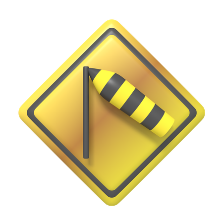 Side Wind Sign  3D Icon