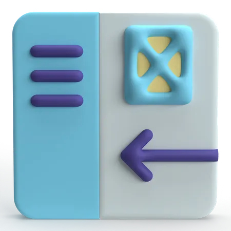 Sidebar  3D Icon