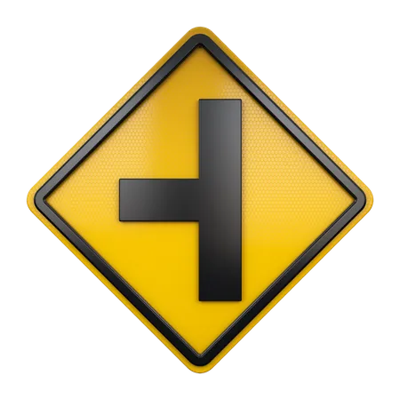 Sideroad Sign  3D Icon