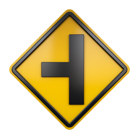 Sideroad Sign  3D Icon