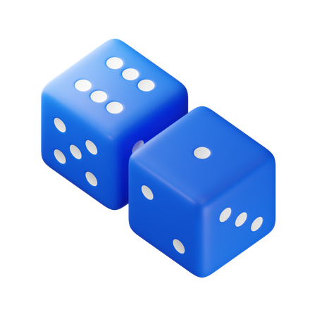 Sieben Würfel  3D Icon