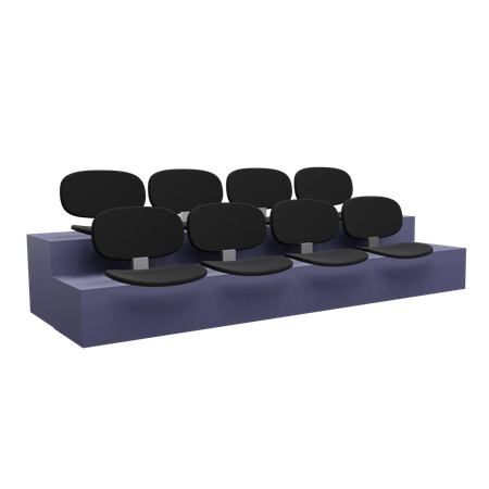 Sièges pour spectateurs de football  3D Icon