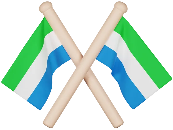 Sierra Leone Flag  3D Icon