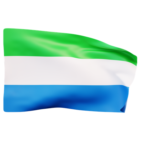 Sierra Leone Flag  3D Icon