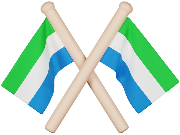 Sierra Leone Flagge  3D Icon
